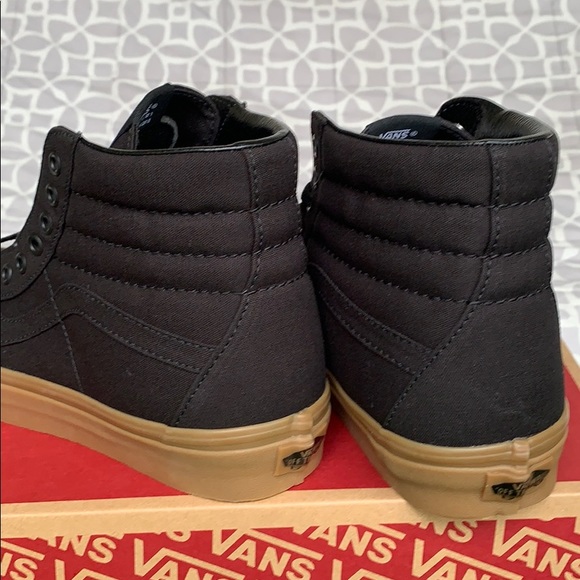 VANS MEN’S SK8-Hi REISSUE CANVAS GUM BLACK/LGHTGM Sneakers - Picture 11 of 16